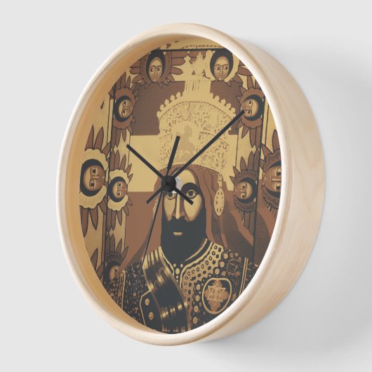 Haile Selassie Jah Rastafari Modern Art Clock Uhr (Winkel)