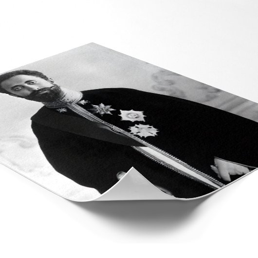 Haile Selassie Jah Rastafari Rasta Reggae Roots Poster (Ecke)