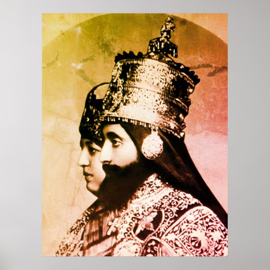 Haile Selassie Jah Rastafari Rasta Reggae Roots Poster (Vorne)