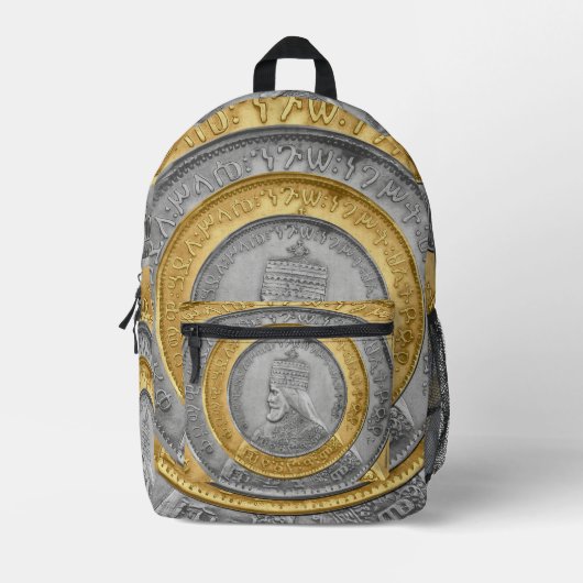 Haile Selassie Jah Rastafari Reggae Rasta Roots Bedruckter Rucksack (Vorderseite)