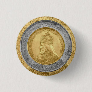Haile Selassie Jah Rastafari Reggae Rasta Roots Button
