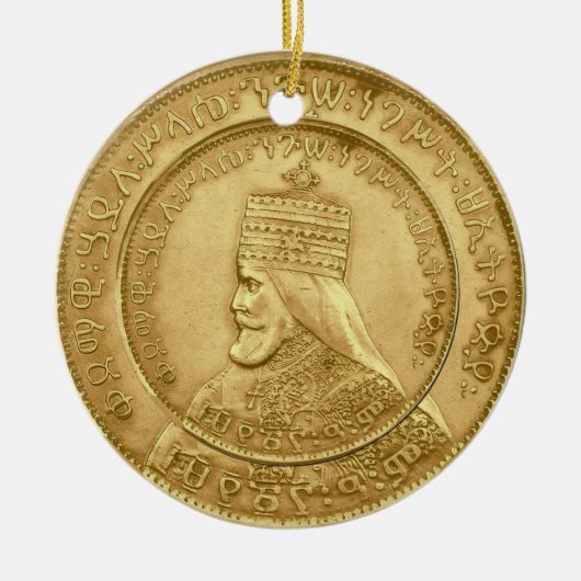 Haile Selassie Jah Rastafari Reggae Rasta Roots Keramik Ornament (Vorne)