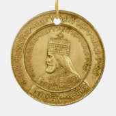 Haile Selassie Jah Rastafari Reggae Rasta Roots Keramik Ornament (Hinten)