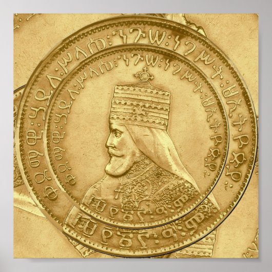 Haile Selassie Jah Rastafari Reggae Rasta Roots Poster (Vorne)