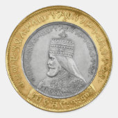 Haile Selassie Jah Rastafari Reggae Rasta Roots Runder Aufkleber (Vorderseite)