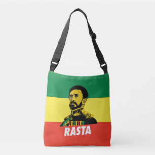 Haile Selassie - Jah Rastafari - Reggae Roots Bag Tragetaschen Mit Langen Trägern
