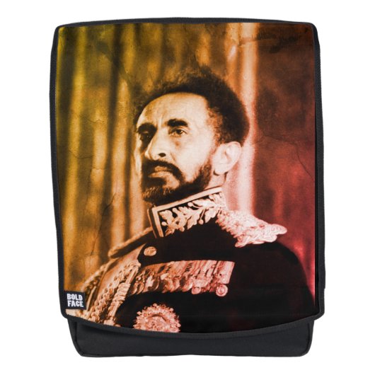 Haile Selassie - Jah Rastafari - Reggae Rucksack (Vorderseite)