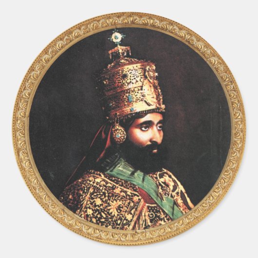 Haile Selassie Jah Rastafari Royal Roots Sticker (Vorderseite)