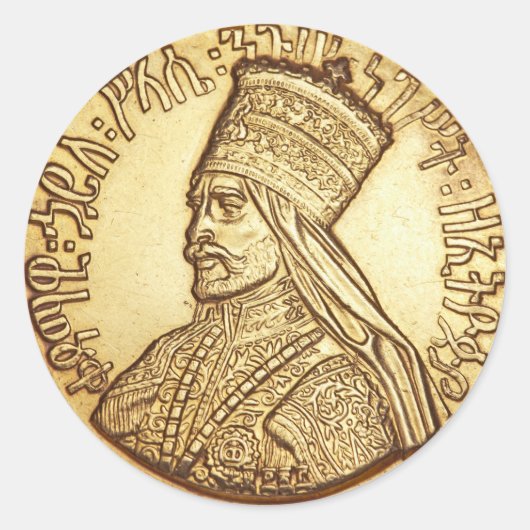 Haile Selassie King of Ethiopia Rastafari Sticker (Vorderseite)