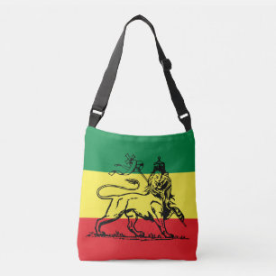 Haile Selassie - Lion of Judah - Reggae Roots Bag Tragetaschen Mit Langen Trägern