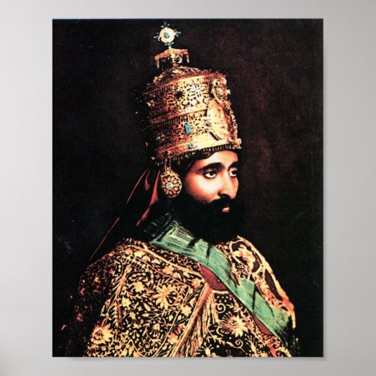 Haile Selassie Lion Rasta Solomon Jah Rastafari Poster (Vorne)