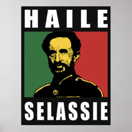 Haile Selassie Lion Rasta Solomon Jah Rastafari Poster