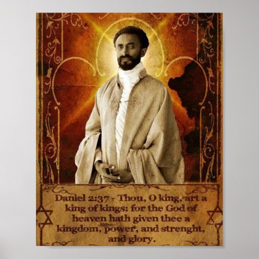 Haile Selassie Lion Rasta Solomon Jah Rastafari Poster (Vorne)