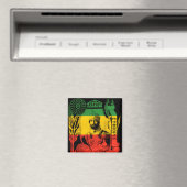 Haile Selassie Magnet Red Gold Green Rasta (In Situ (Geschirrspüler))