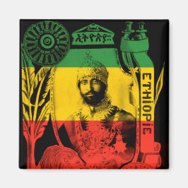 Haile Selassie Magnet Red Gold Green Rasta