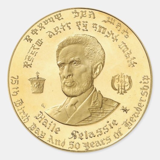 Haile Selassie - Messiah - Jah Rastafari Sticker (Vorderseite)