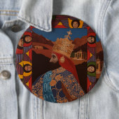 Haile Selassie Modern Art Jah Rastafari Roots Button (Beispiel)