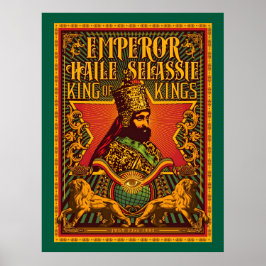 Haile Selassie Postcard Jah Rastafari Metal Print Poster