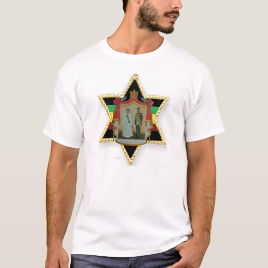 Haile Selassie Rasta Reggae Äthiopien Jamaika T-Shirt (Vorderseite)
