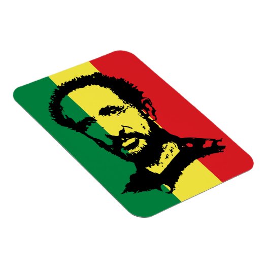 Haile Selassie - Rastafara - Reggae Rasta Magnet (Rechte Seite)