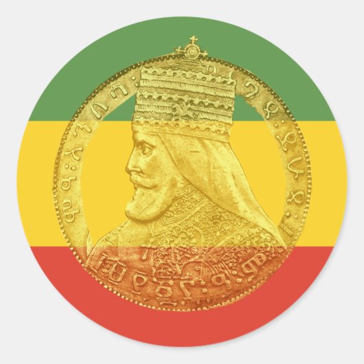 Haile Selassie Red Gold Green Sticker (Vorderseite)