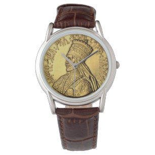 Haile Selassie Uhr-alter goldener König Design Armbanduhr