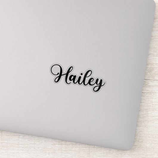 Hailey Name - Handgeschriebene Kalligrafie Aufkleber (Detail)