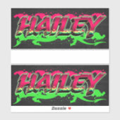 Hailey Vorname Name Graffiti Aufkleber Sticker (Blatt)