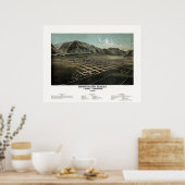 Hailey - Wood River, ID Panoramic Map - 1884 Poster (Küche)