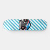 Haimonster-Lkw; karierte Flagge; Blaue Streifen Skateboard (Horizontal)