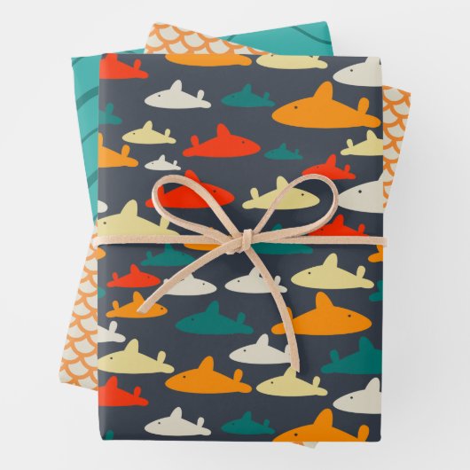 Haimuster Geschenkpapier Set (Beispiel)