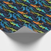 Haimuster, moderne Stadt Geschenkpapier (Ecke)