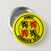 Hainaut Round Emblem Button (Vorne & Hinten)