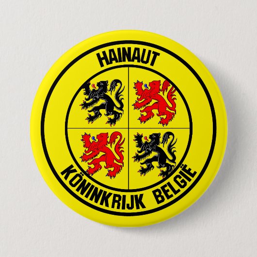 Hainaut Round Emblem Button (Vorderseite)