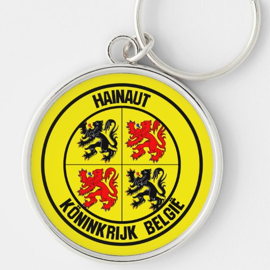 Hainaut Round Emblem Schlüsselanhänger (Vorne)