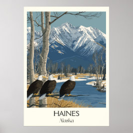 Haines Alaska Adler Schneeberge Poster
