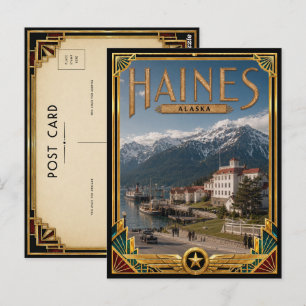 Haines Alaska Vintage Art Deco Golden Age Postkarte