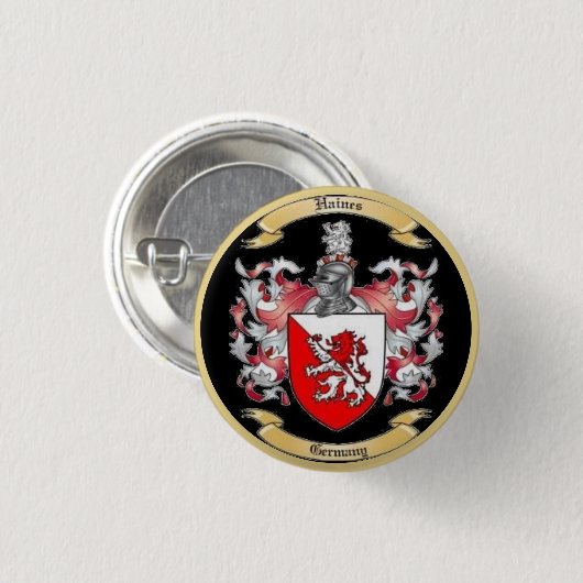 Haines Familienwappen * Button (Vorne & Hinten)