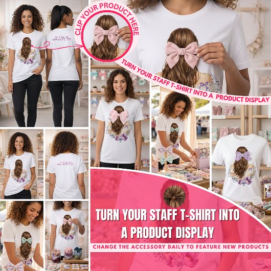 Hair Accessory Boutique Staff Product Display Tri-Blend Shirt