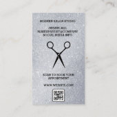 Hair Beauty Face | GLITZER | QR-Code Terminkarte (Rückseite)