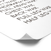 Hair Beauty Salon Beautician Menu Price Poster (Ecke)