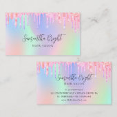 Hair Beauty Salon Business Card Visitenkarte (Vorne/Hinten)