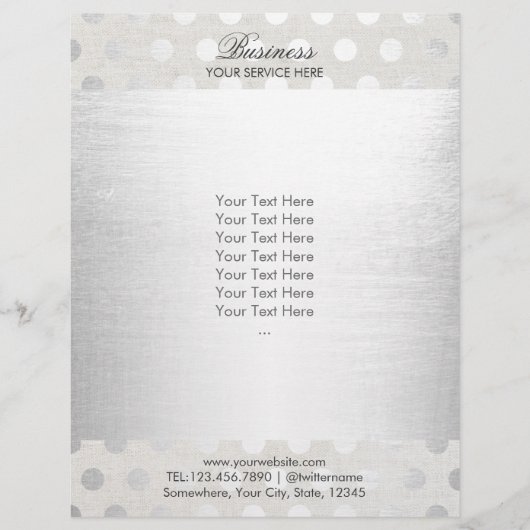 Hair & Beauty Salon Moderne Silberpunkte Flyer (Vorne)