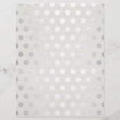 Hair & Beauty Salon Moderne Silberpunkte Flyer (Hinten)