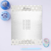 Hair & Beauty Salon Moderne Silberpunkte Flyer (Einzeln)