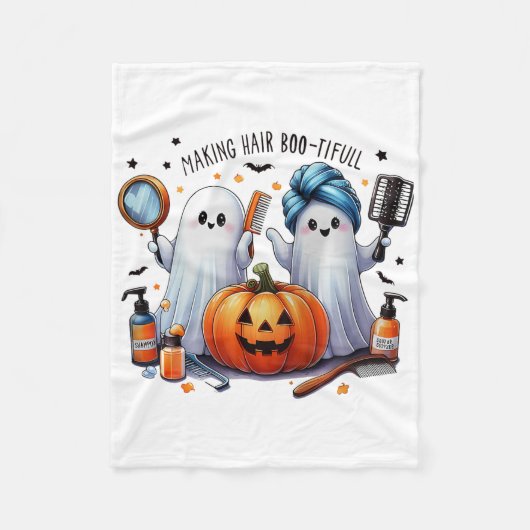 Hair Bootiween Hair Stylist Ghost Fleecedecke (Vorderseite)