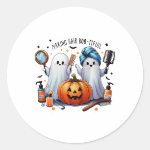 Hair Bootiween Hair Stylist Ghost Runder Aufkleber