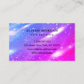 Hair Braiding Bold Typografie Holografie Visitenkarte (Rückseite)