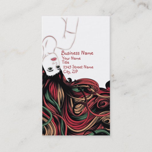 Hair Business Card Visitenkarte (Vorderseite)