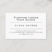 Hair Clinic Terminationskarte Visitenkarte (Vorderseite)
